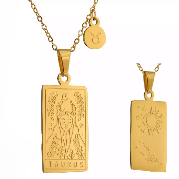 ๐18K gold plated zodiac square pendant necklace - Picture 14 of 14